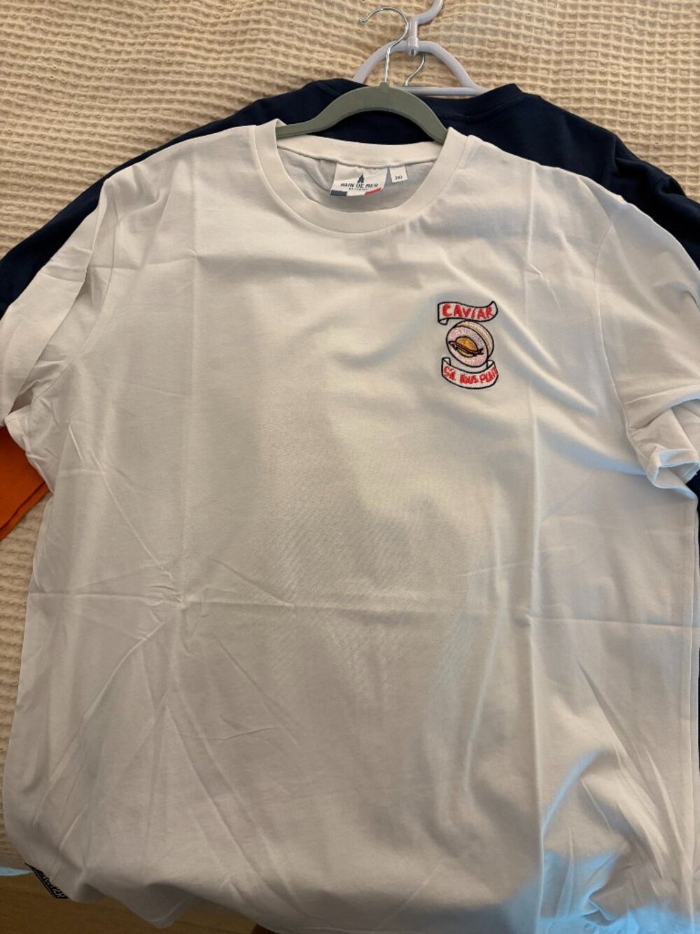 Bain de Mer Caviar Embroidered T-Shirt Men's 3XL White